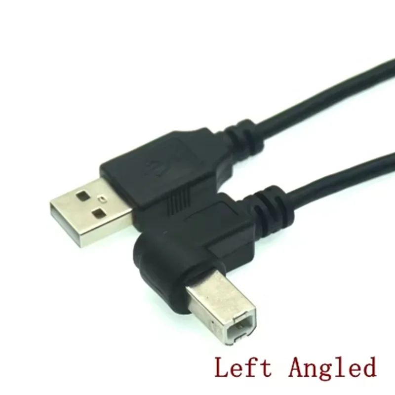 USB 2.0 A Male ke USB B Male tipe B BM KANAN SUDUT Printer Scanner 90 derajat kabel 30cm 0.5m 100CM 300CM BM kabel bersudut