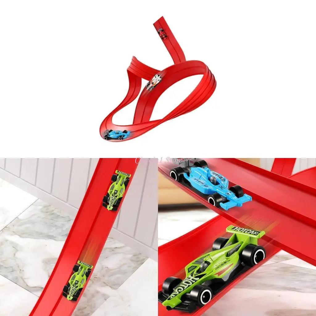 Y1ub Aluminum Loy Racing Car Brinquedos carros com Física Baseada Track Kids Presente