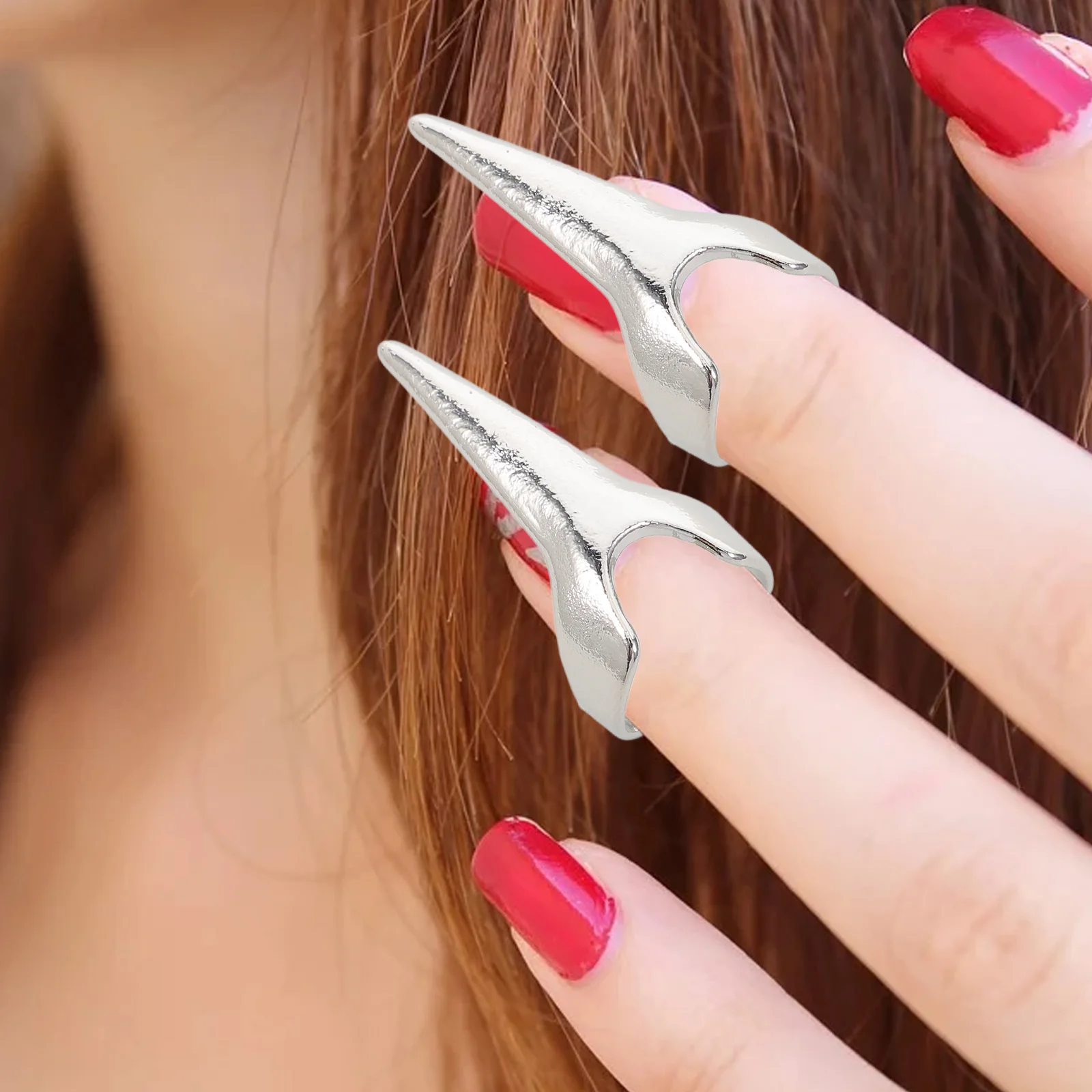 5 Pcs Nail Ring Decorative Finger Cosplay Rings European and American