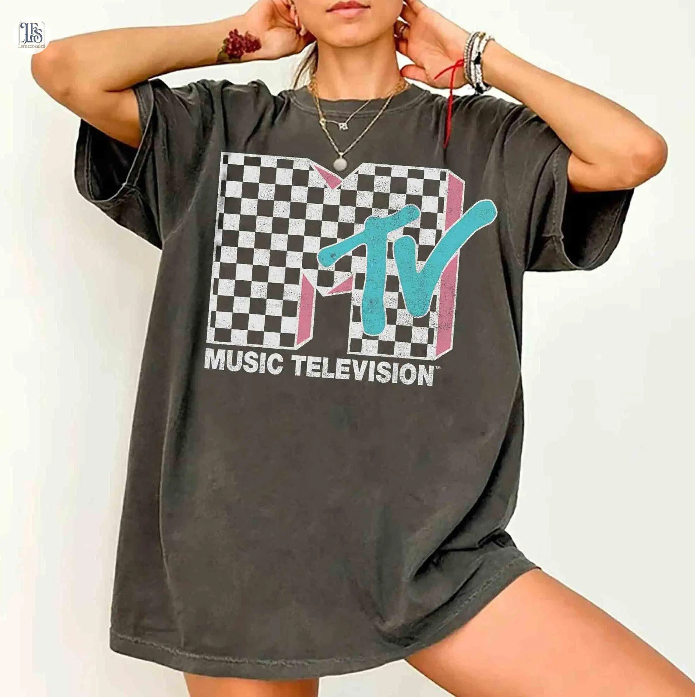 Retro MTV Birthday Girl Herren T-Shirt Sommer Neuer Stil Unisex Hip Hop Rock Y2K Streetwear Herren- und Damen-Freizeit-T-Shirt – Detail 2