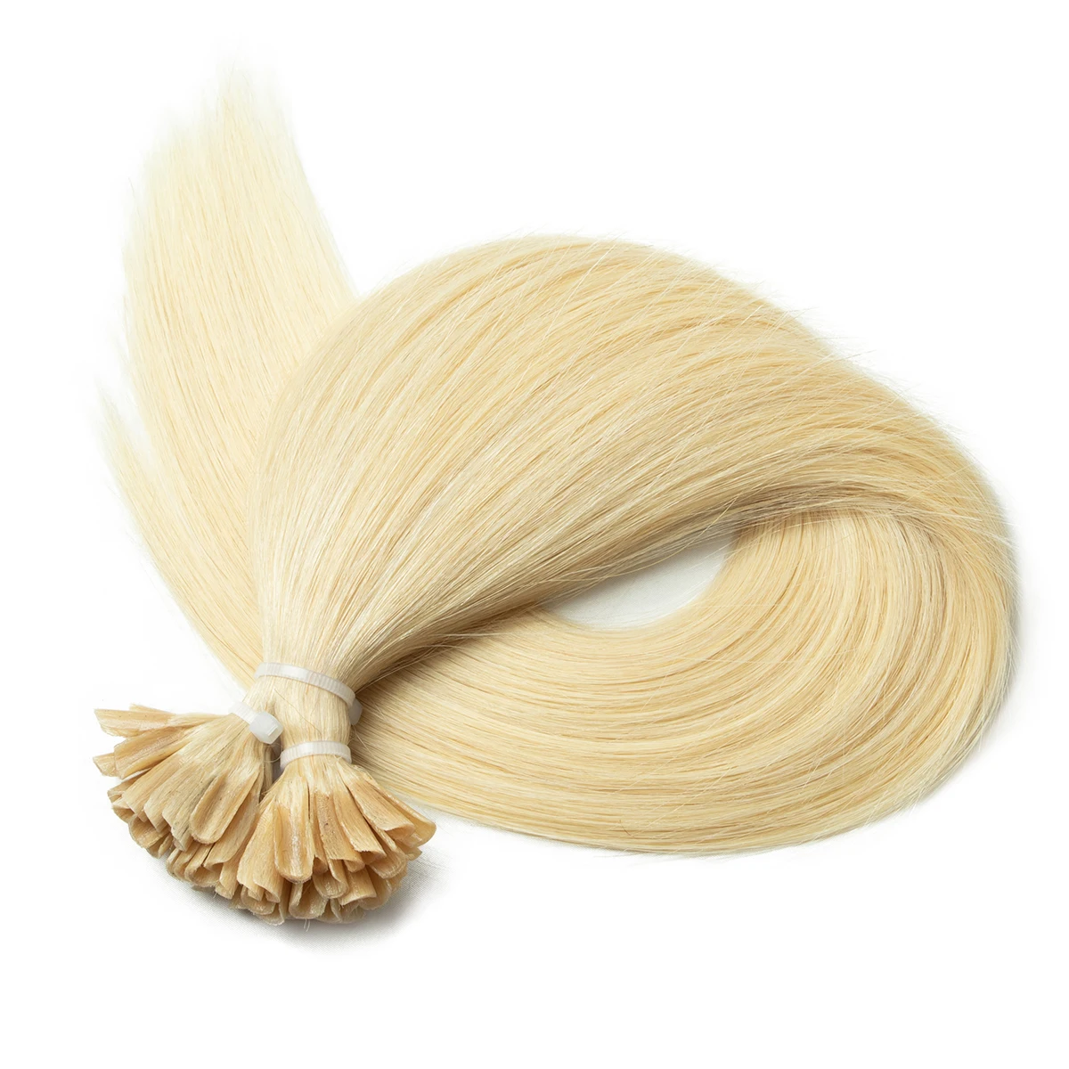 

12-22" Natural Human Hair U Tip Keratin Extensions Hot Fusion Italiana Nail Capsules PreBonded 50pcs/pack