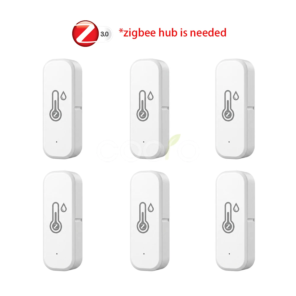 Tuya Zigbee Temperatur- und Feuchtigkeitssensor, batteriebetrieben, APP-Fernbedienung, Thermometer für Alexa, Google, Yandex, Sprachsteuerung