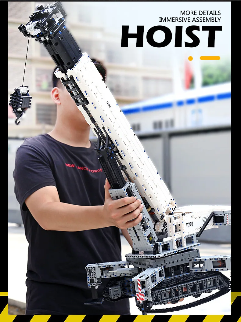 Mould KING 17002 Technical Car Toys The muc-10123 RC Motorized Crane Liebher LTR 11200 Truck Model Building Blocks Kids kicks