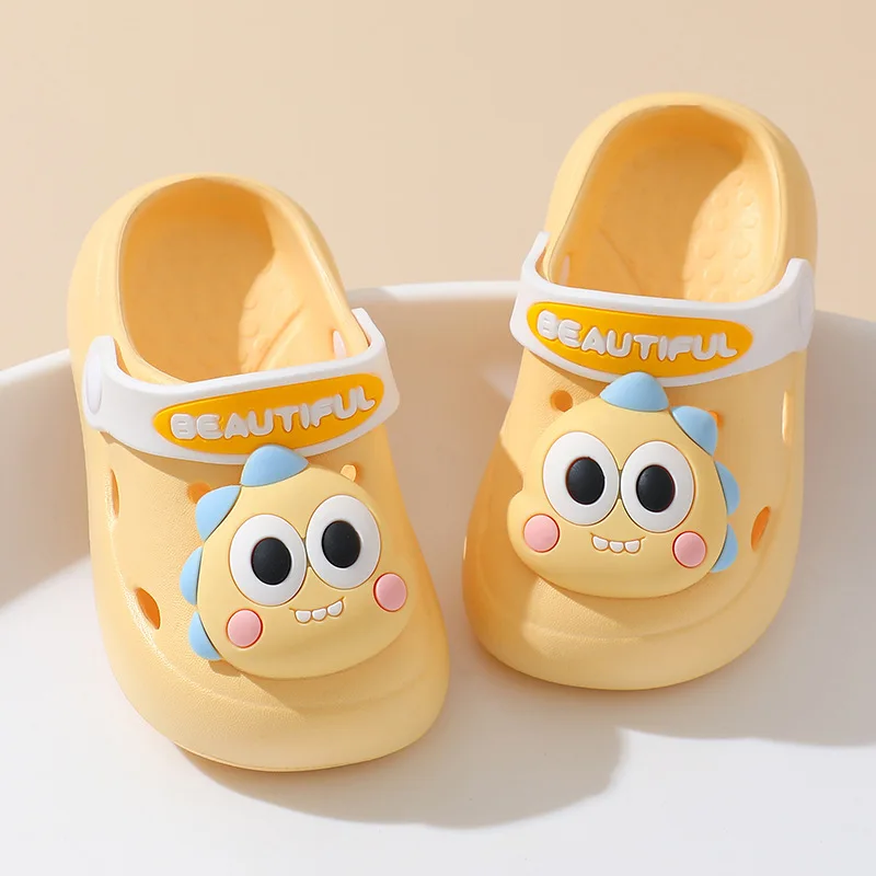 Baby Closed-Toe Slippers Non-Slip Cartoon Dinosaur 1-8 Years Old Soft Bottom Lightweight Outdoor Slippers