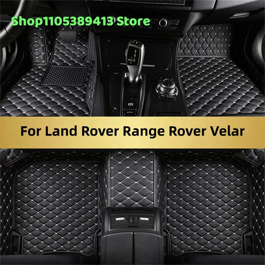 

Mats Carpets Leather Custom Car Floor Mats For Land Rover Range Rover Velar 2018 2019 2020 2021 2022 Car Mat Accessories