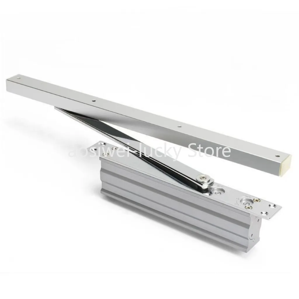 1Piece 35-80KG Concealed Hydraulic Automatic Door Closer 2 Stages Speed Adjustment Silver Matte Black Residential or Commercial