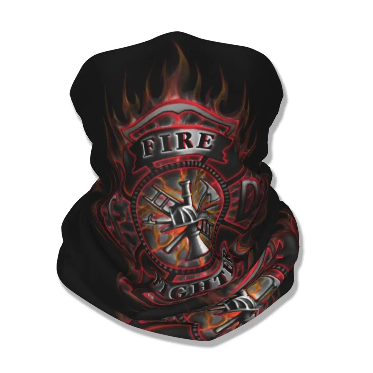 Firefighter Fire Rescue Bandana Neck Gaiter Printed Mask Scarf Multifunctional Face Mask Sports for Men Women Adult All Season