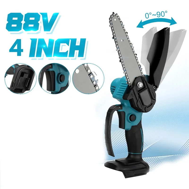 

ABRW-4Inch Brushless Chainsaw Cordless Electric Chain Saw Handheld Pruning Shears Garden Cutting Toos For 18V Battery