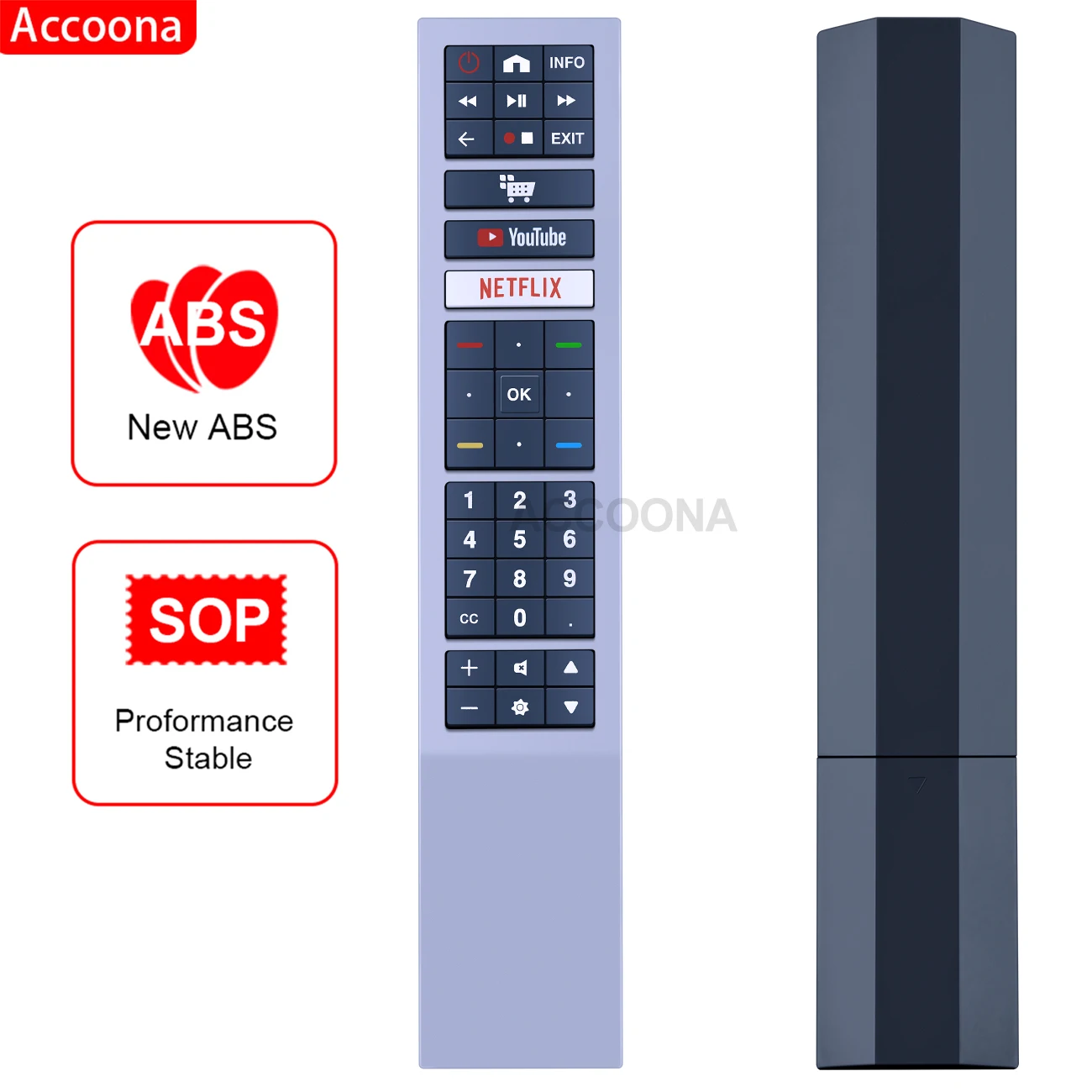 ريموت كنترول rc4183901, 398gr10beacn003ph, 32s5295, 43s5295, للتلفاز الذكي, تلفاز led, مع اليوتيوب وnetflix