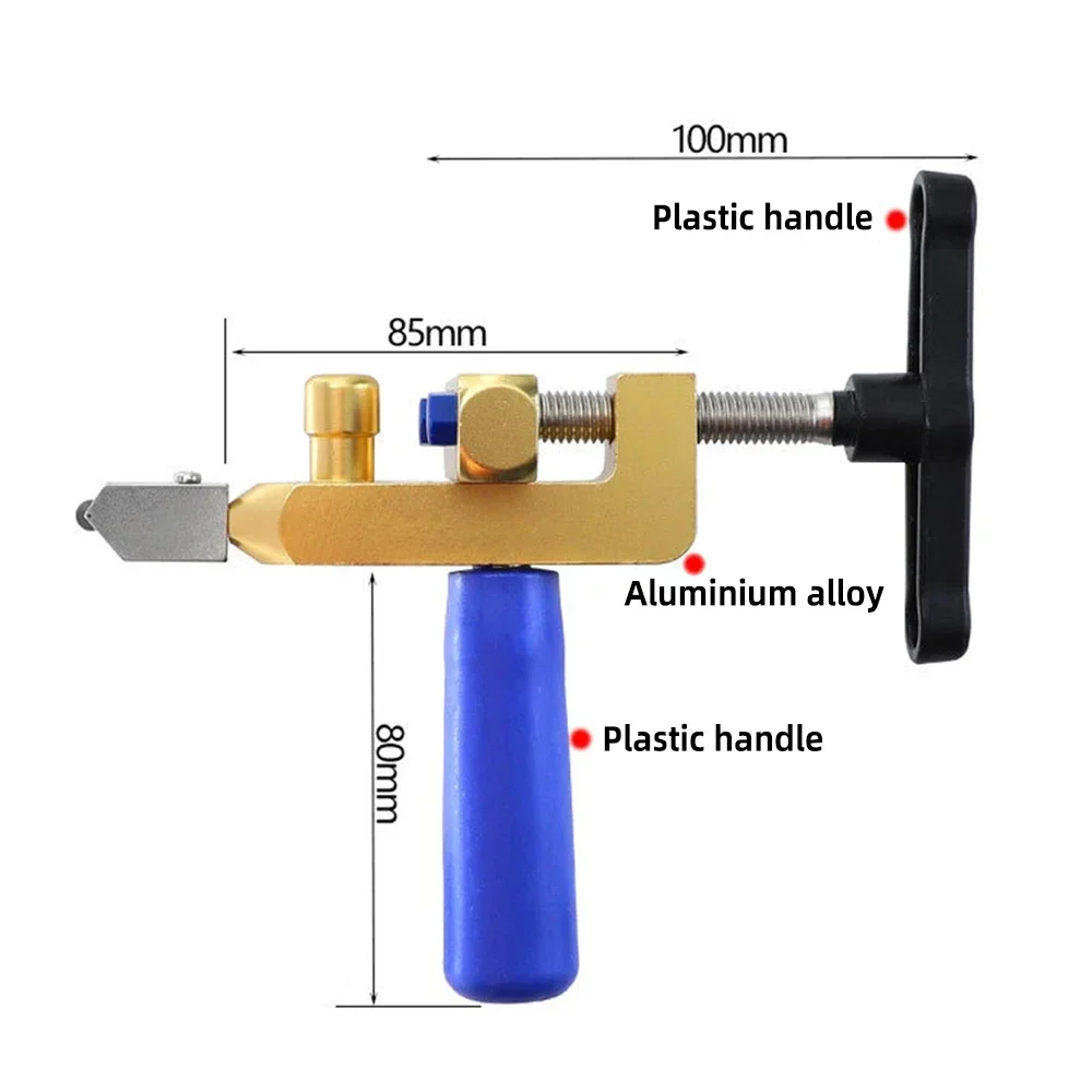 Imagem -03 - Multifuncional Vidro Cerâmico Telha Abridor Cortador com Faca Roda Diamante Rolo Cortador Máquina Disjuntor Ferramentas em 1