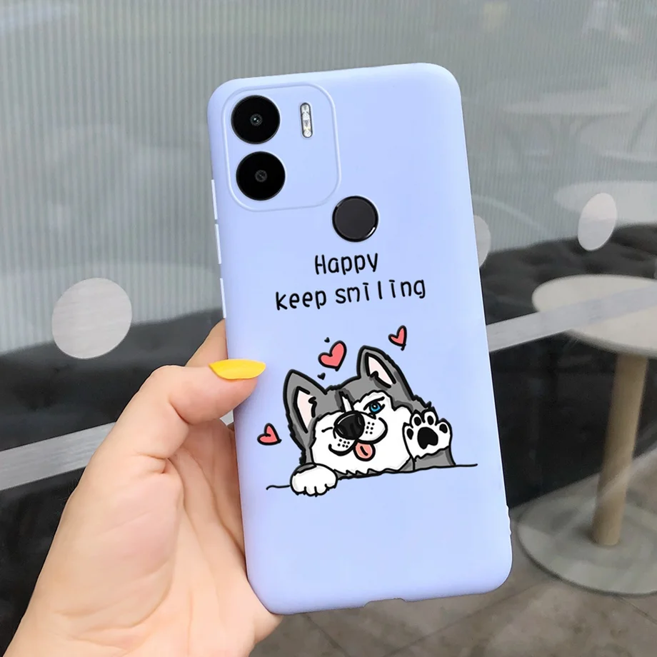 For Xiaomi Redmi A1 Plus Case Couple Heart Love Animals Soft Phone Cover For Fundas Xiomi Redmi A1+ A1 Plus Matte Candy Bumper