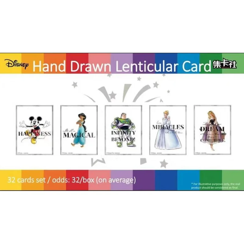 CardFun Disney 100 Joyful Card for Children Mickey Friends happy Times Card Hotbox Anime Flash Card Collection giocattolo da tavolo per bambini