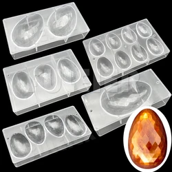 Diamond Surface Easter Egg Polycarbonate Chocolate Mold Bonbon Sweets Baking  Candy  Mold Chocolate Pastry Tools Tray Moulds