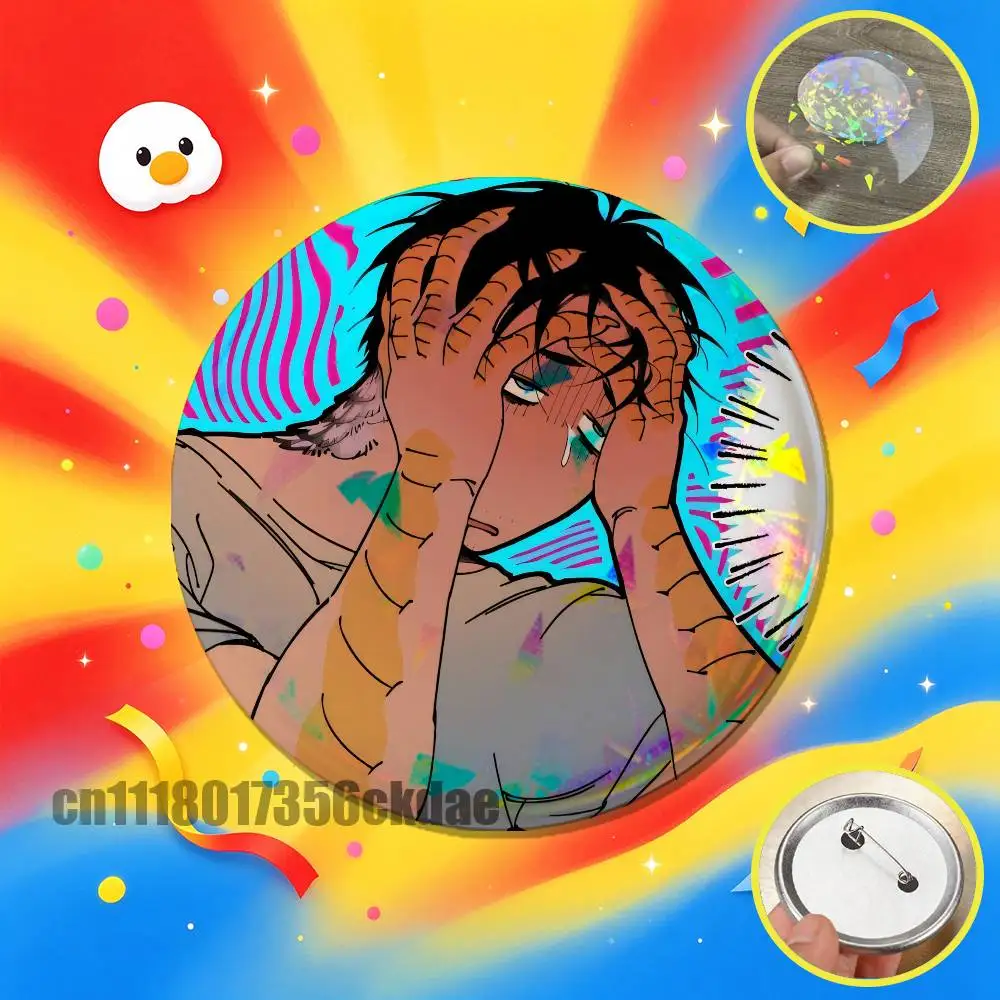 For Manhwa Mr As Farm Milton A K Fluffy Enamel Pin Badge Round Metal Button Brooch Backpack Ita Bag Pins Gift Custom