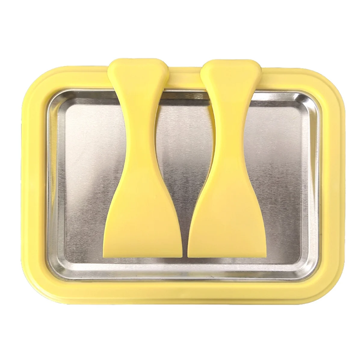 

A71P Машина для жареного йогурта Домашняя мини-машина для жареного льда Мгновенная холодная тарелка Идеально подходит для изготовления рулонного мороженого желтого цвета