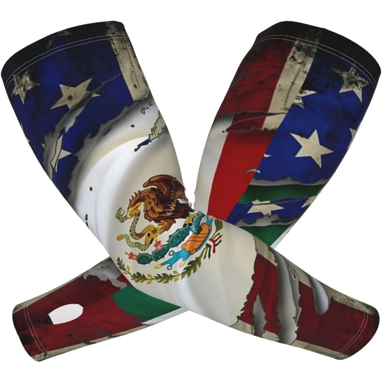 

Cute Mexico Flag Arm Sleeves Women Men Mexican Sun Protection Cooling Sun Sleeves Basketball Arm Sleeves