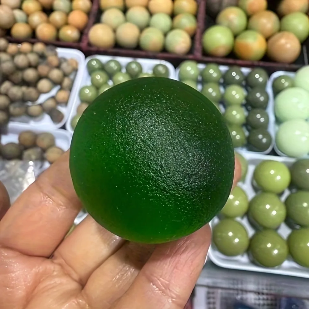 Green Meteorite Green Moldavite Czech Meteorite Impact Healing Energy Stone Ball Natural Raw Stone Witchcraft Crystal Energy