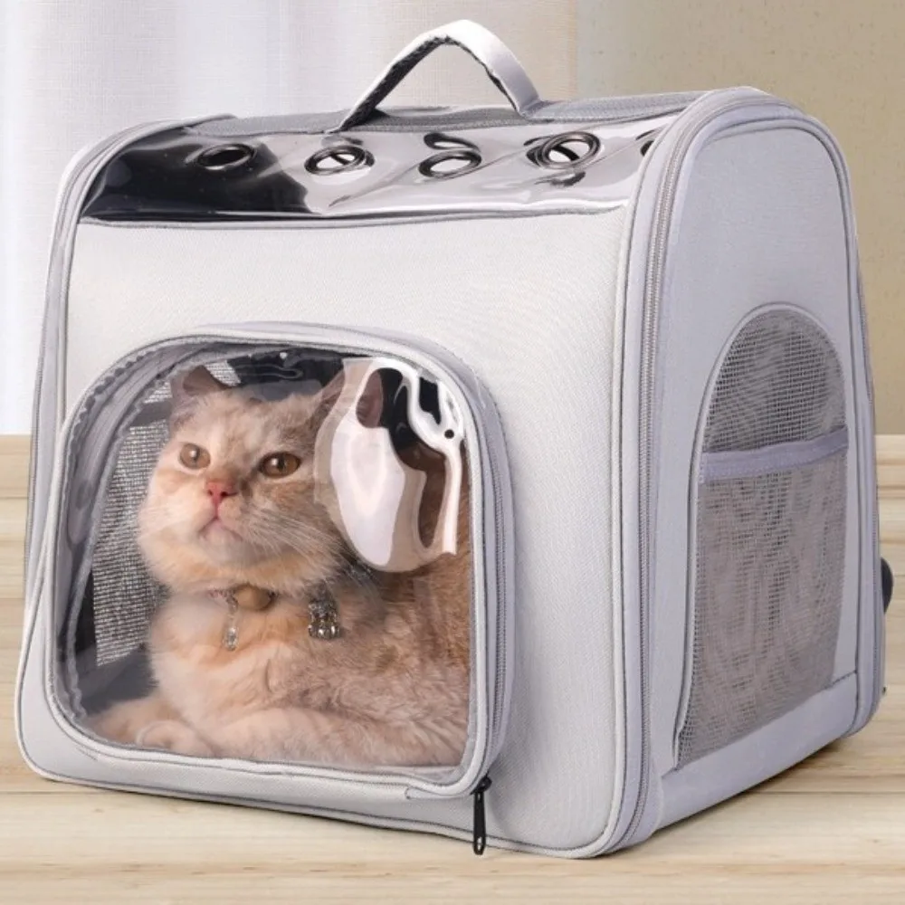 

Luggage Bag Sturdy Pet Carrying Bag Breathable Large Capacity Pet Outing Backpack Portable Transparent Pet Travel Bag Outdoor