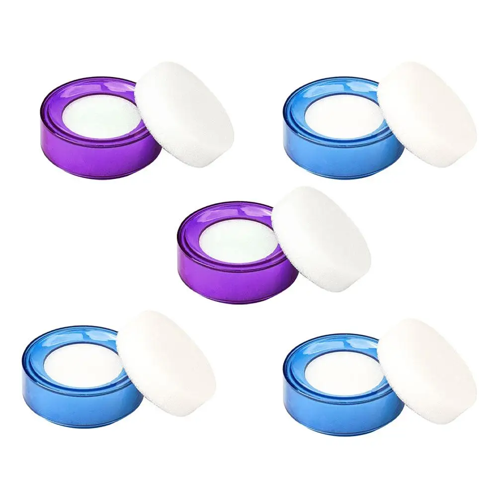 

5pcs Point Box Office Counting Tool Plastic Cup Fingertip Moistener Finger Moistener Bank Supplies Color