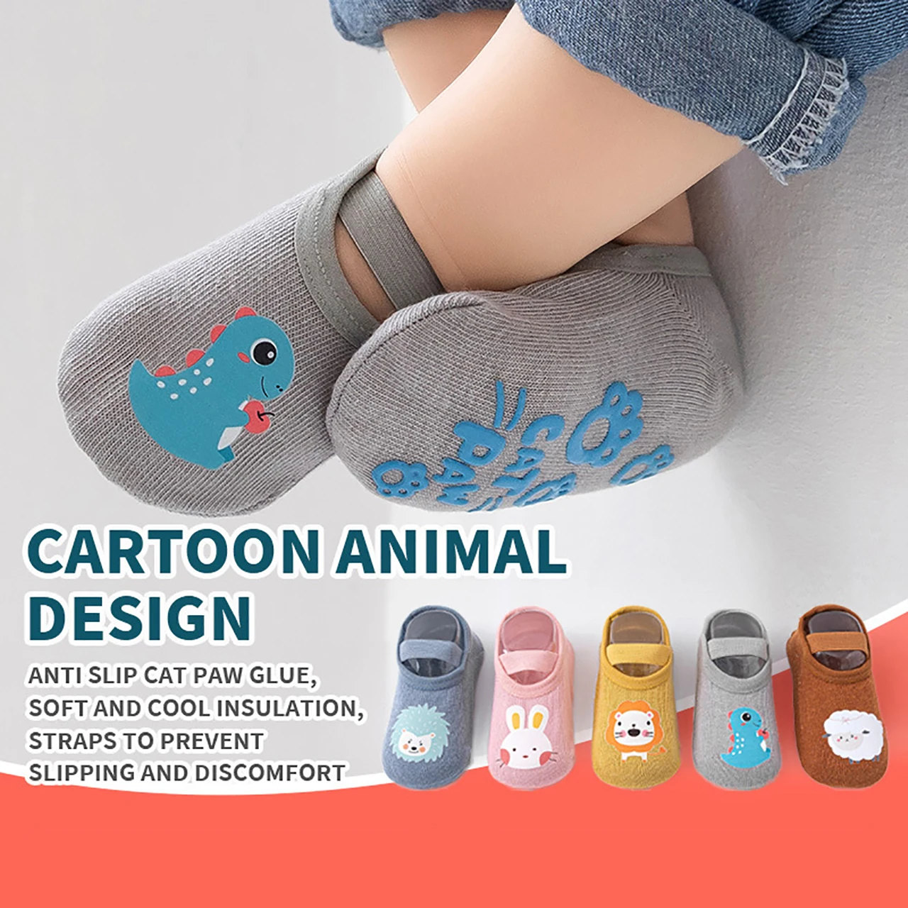 0-3Year Newborn Walking Socks Indoor Anti Slip Baby Shoe Covers Spring Autumn Kids Footwear Cute Cartoon Infant Soft Soled Shoes