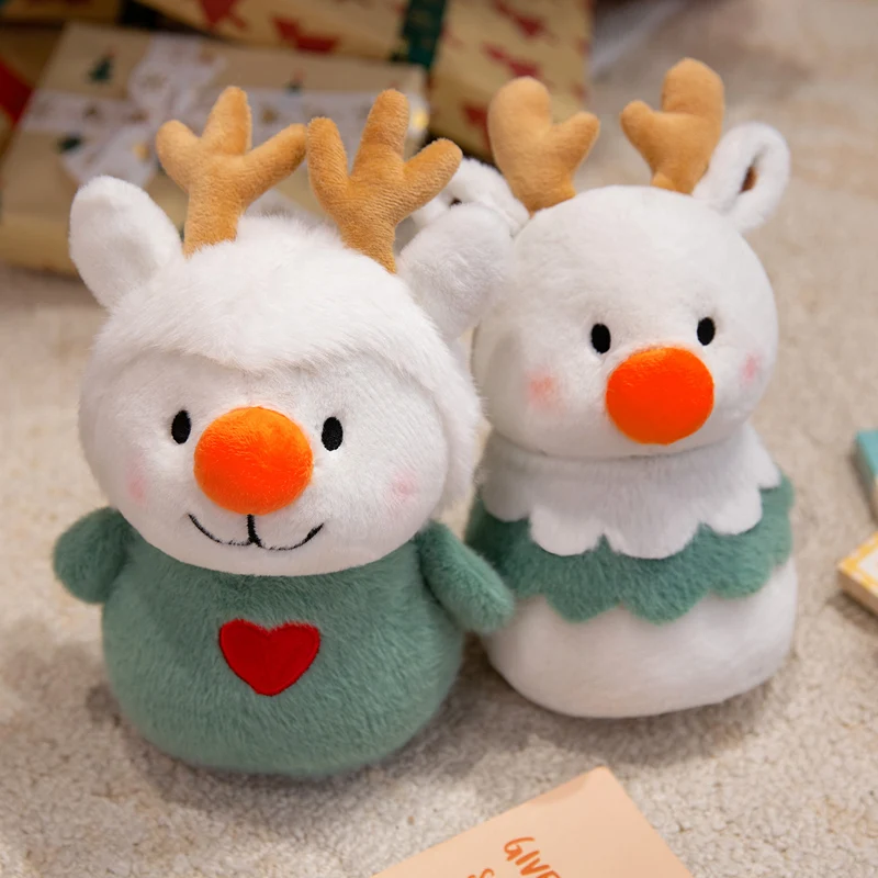 Christmas Plush Toy Reindeer Christmas Tree Stuffed Dolls 17/25cm Two Festive Choices for Holiday Gift Stocking Display