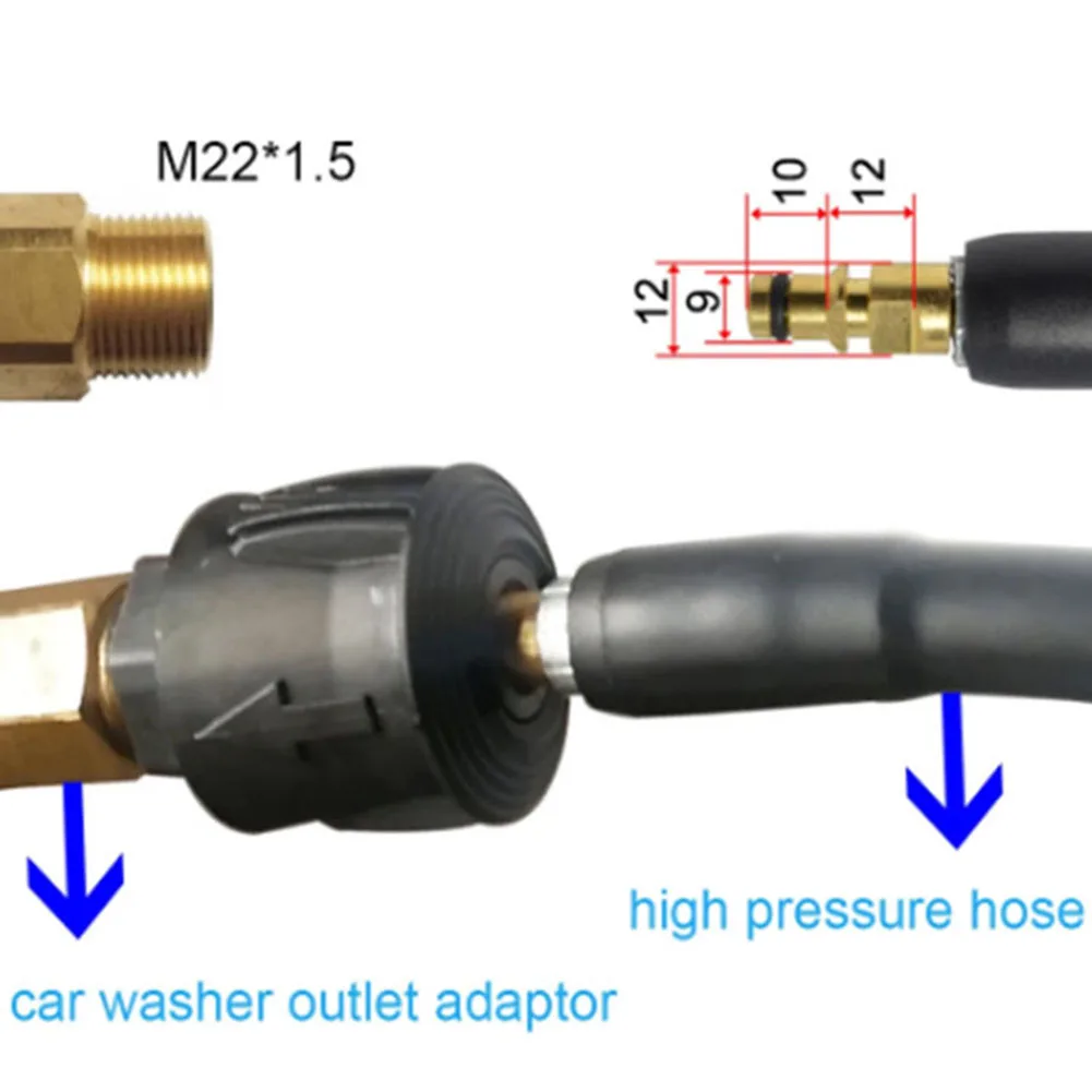 Kaichi Washer Adapter Washing Machine Adapter M22 5x3cm / 1.96x1.18inch Black Pipe Connector Adapter High Quality