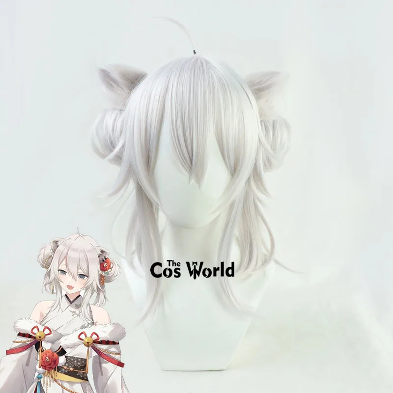 Virtual YouTuber VTuber Shishiro Botan Anime Cosplay Wigs Fiber Heat Resistant Synthetic Hair + Wig Cap - Image 5