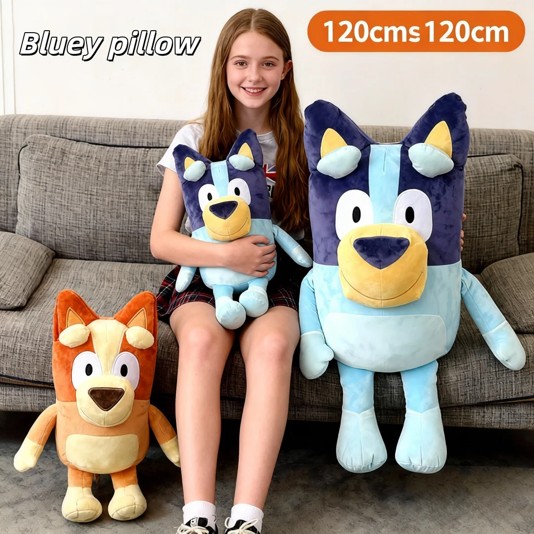 

Горячая новинка Bluey Bingo Talking плюшевая подушка 120 см большой размер Bluey Family Patrol мягкая кукла мягкая мультяшная собака диванная подушка спальня