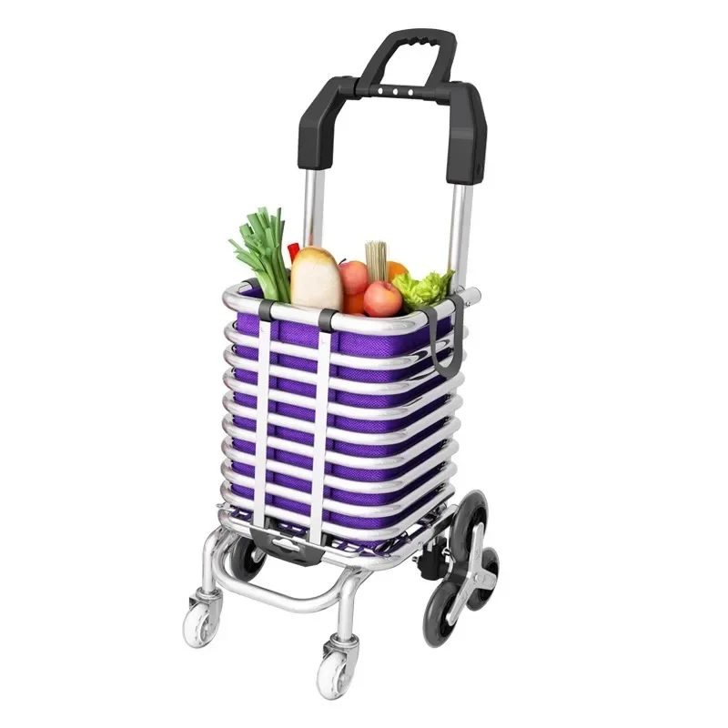 Vegetable Shopping Cart, Household Portable Foldable Hand Cart, Elderly Small Cart, Supermarket Shopping,portable Cart