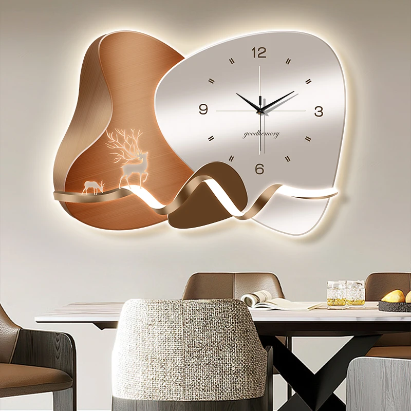Nordic Simple Xenomorph Cartoon Wall Clock Creative Silent Design Wall Watch For Restaurant Lounge Suite Home Furniture Decor
