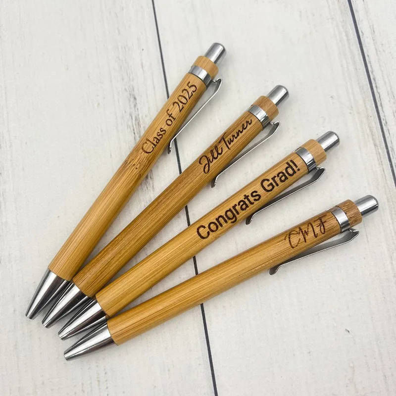 

Personalized Bamboo Pen Custom Engraved ballpoint pen Wedding favors Pen for Business, Retirement, Anniversary, Family Reunion