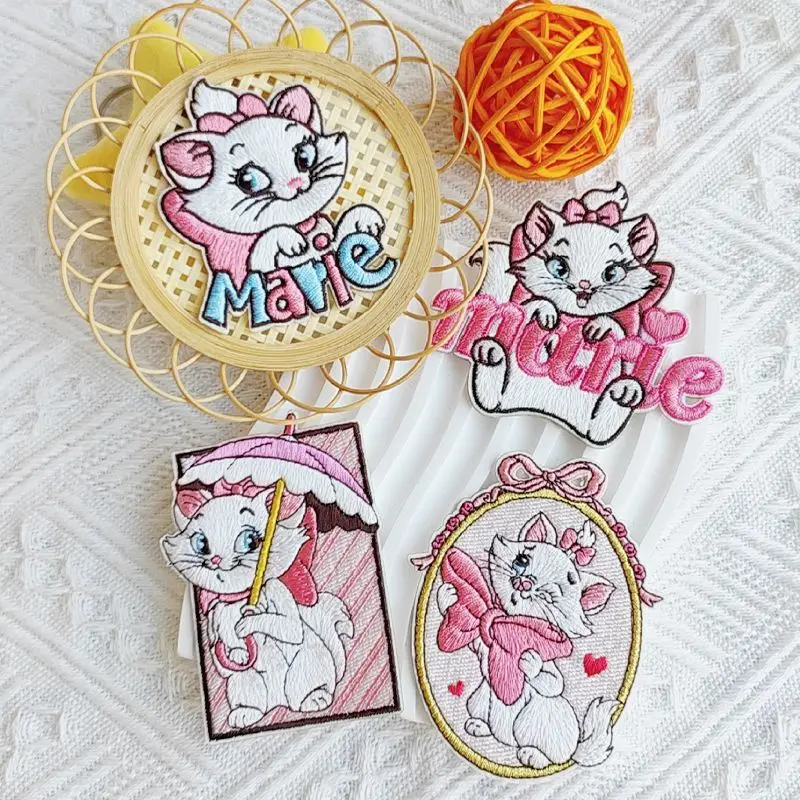 Cartoon Cute Cat Embroidery Cloth Patch for Clothes Down Jacket Hole Repair Subsidy Clothing Bag Decoration Patch