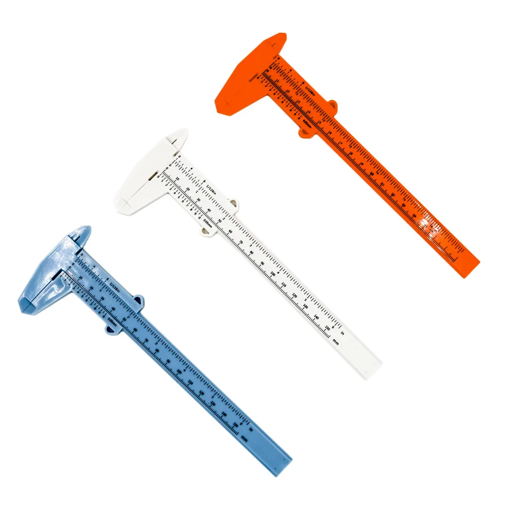 DIY Tool Vernier calipers Double Scale Rulers Plastic Caliper Depth Diameter Measure Tool 0-150mm