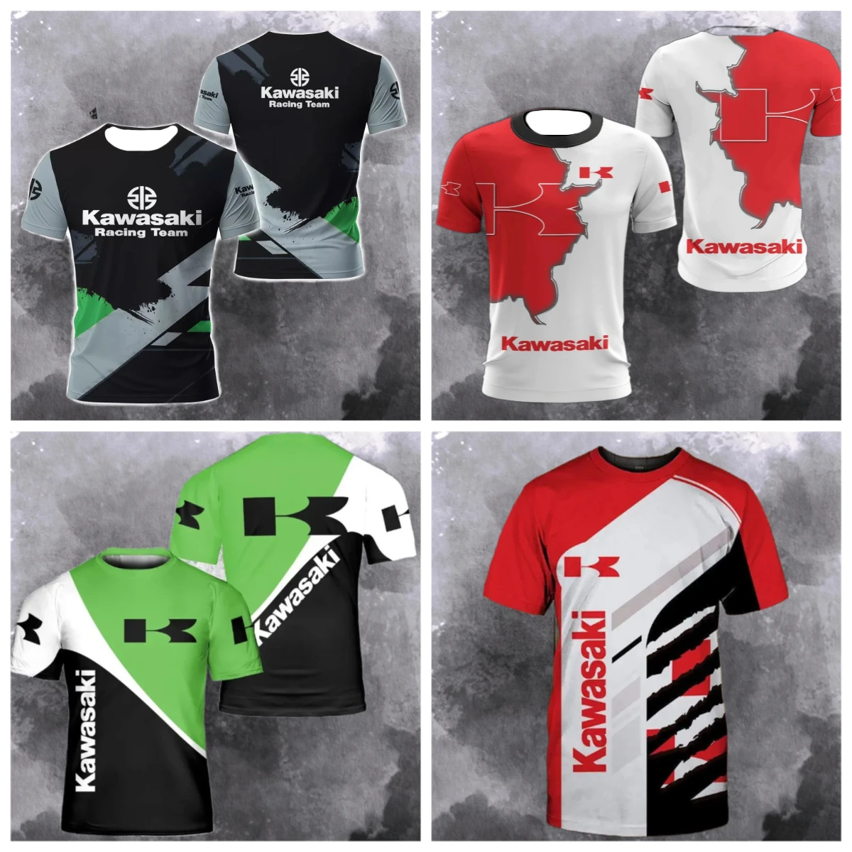 

Kawasaki Motorcycle T-Shirt Riding T-Shirt Sunscreen Fast Drying Sweat Absorbing 3d Print T-shirt Summer T-Shirt Men's T-shirt