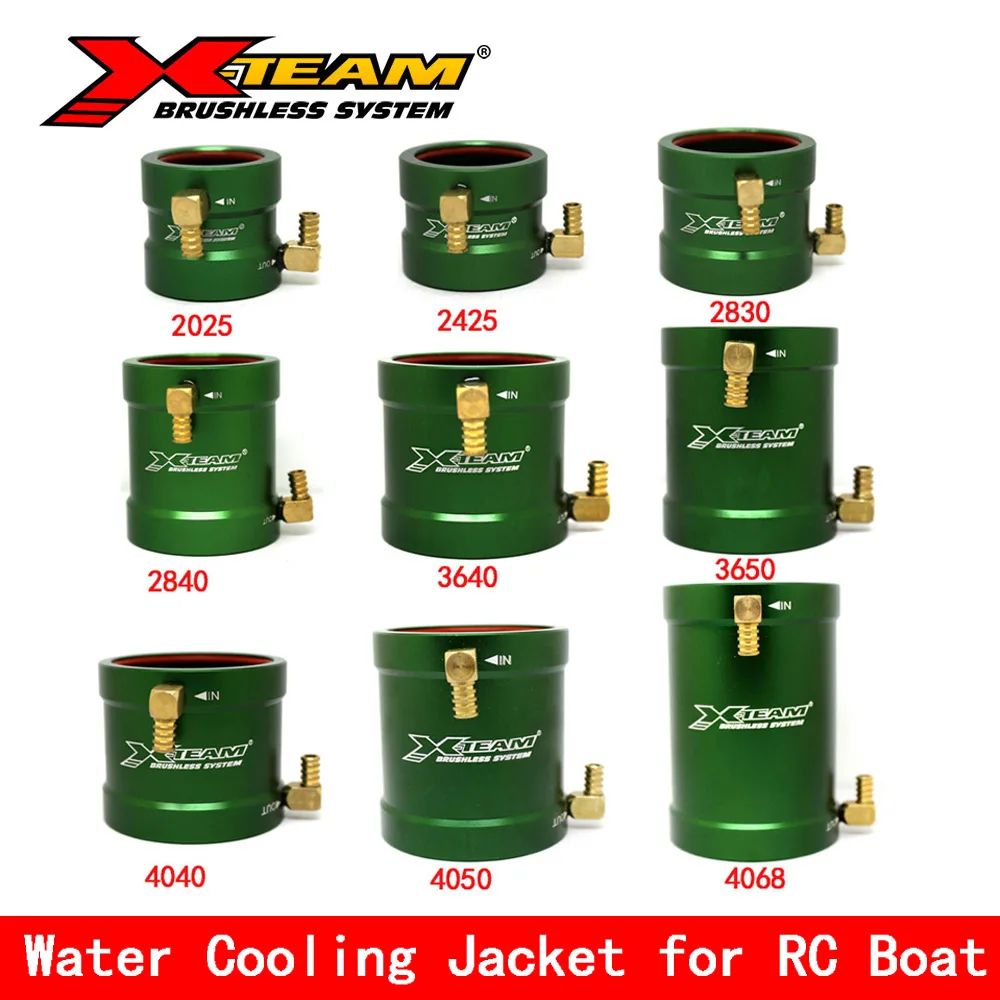 X-team 2025 2425 2830 2840 3640 3650 4040 4050 4068 5350 5357 All-metal Water Cooling Jackets for RC Boat Brushless Motor