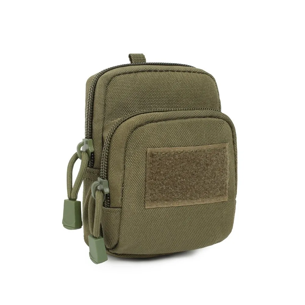 Small Waist Bag Men Sports Coin Purse Mountaineering Buckle Hanging Pouch Key Organizer Pouch Leisure Wear-Resistant Card Holder