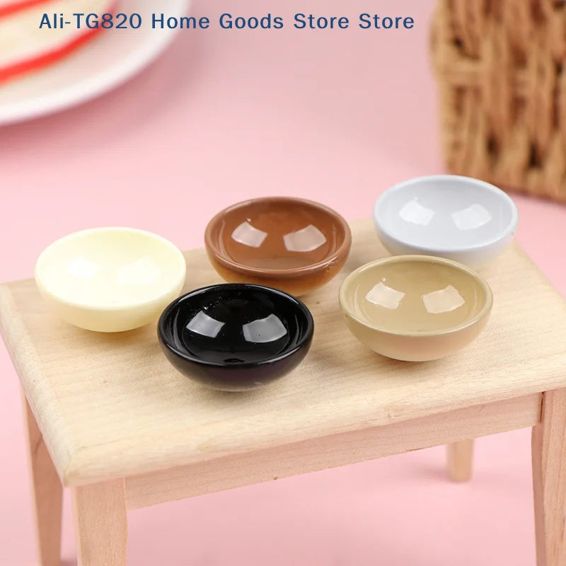 

[TG820]10pcs Miniature Bowl Dish Round 1/12 Scale Doll House Kitchen Dinning Accessory