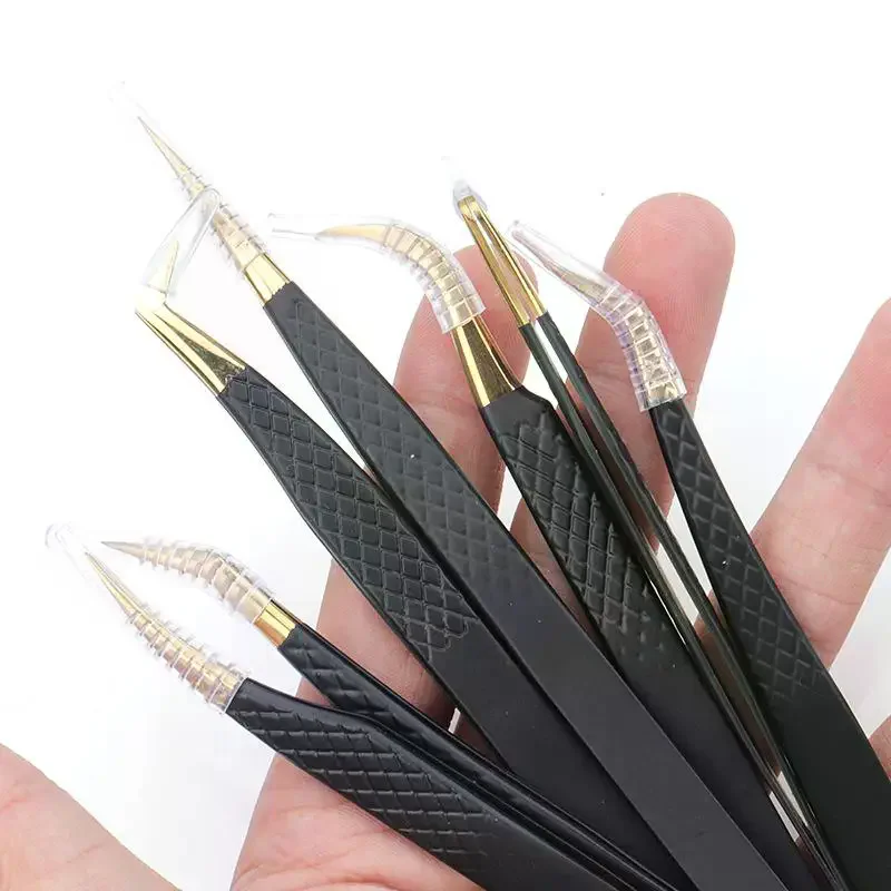 Pęseta do przedłużania rzęs, antypoślizgowa, ze stali nierdzewnej, precyzyjny klips do brwi, narzędzie do salonu kosmetycznego dla kobiet.