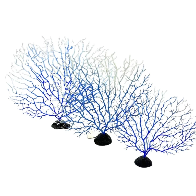 Artificial Coral Branch Décor Faux Coral Reef Décor Aquariums Ornament Fish Tanks Landscape Sea Fan Coral Decorations Y5GB