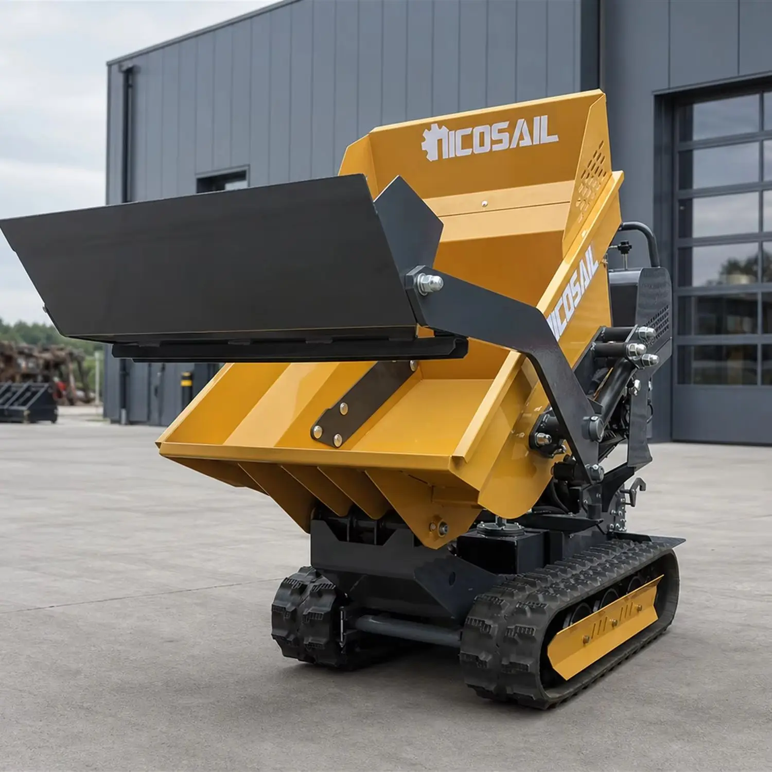 Custom CE Euro 5 500kg Tracked Mini Dumper Hydraulic Dump Truck for Construction Farm Landscaping and Material Transport