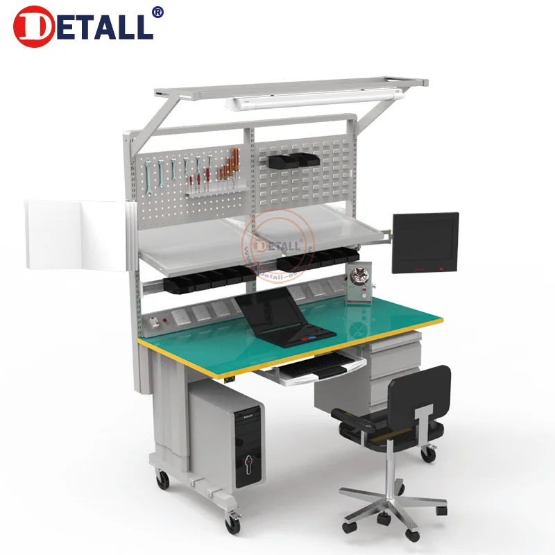 

Ergonomic ESD Work Bench with Engine for OLED Area Antistatic Worktable Cold Rolled Steel Workstation for Industrial Factory
