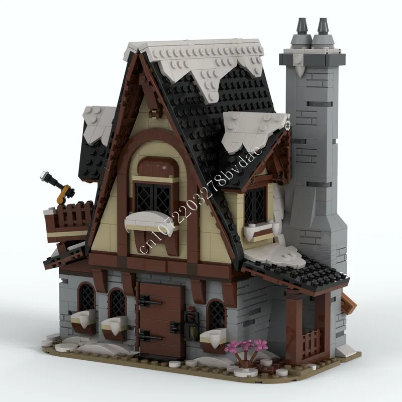 1356 PCS Black Falcons' Tailor Building Blocks Set Medieval Castle Creative Assembly Model Toy Gift For Adults Home Table Decor