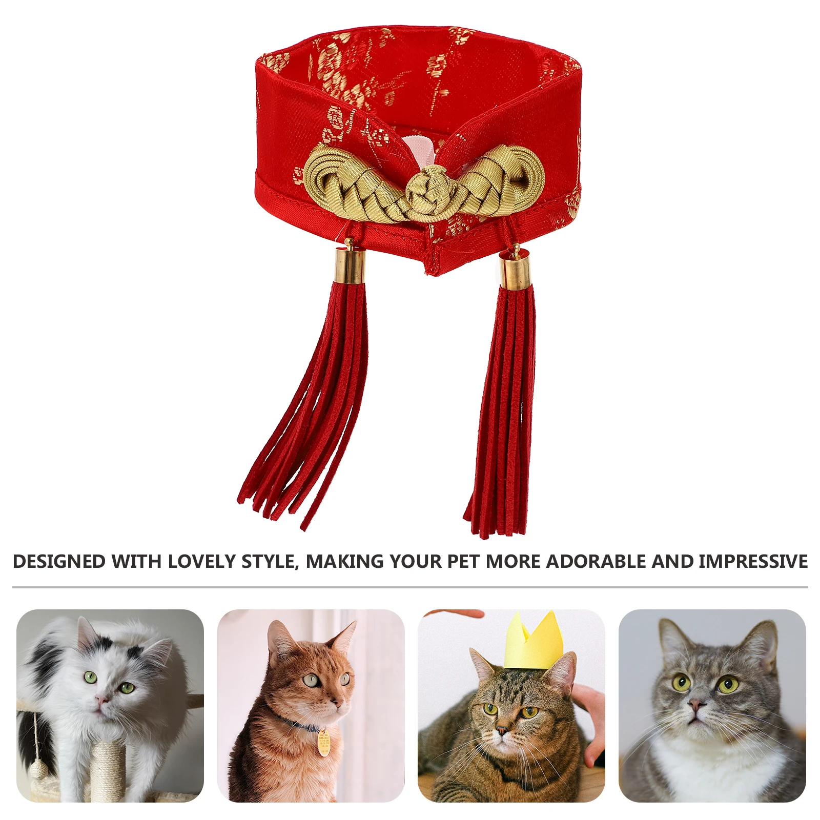 

Decorative Warm Pet Bow Tie for Cats Dogs New Year Party Necklace Cat Collar Dog Supply Kitten Necktie Holiday