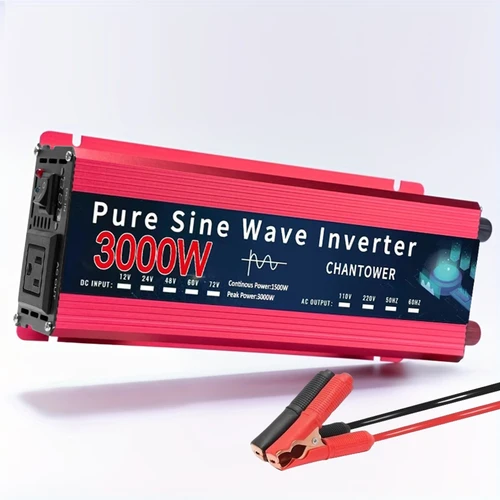 Inversor de onda sinusoidal pura 12V 220V 24V 110V 1600W 3000W CC a CA convertidor de energía portátil inversor Solar para coche