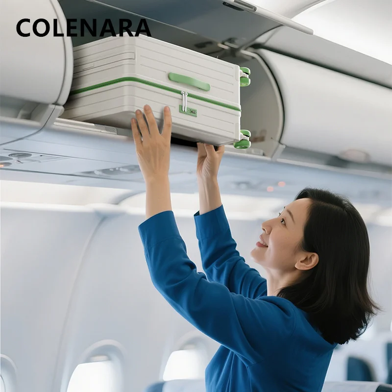 COLENARA 20 "24" 26 "28 بوصة أمتعة السفر PC الصعود صندوق المرأة سعة كبيرة حقيبة تروللي بعجلات طالب عجلة عالمية حقيبة #4
