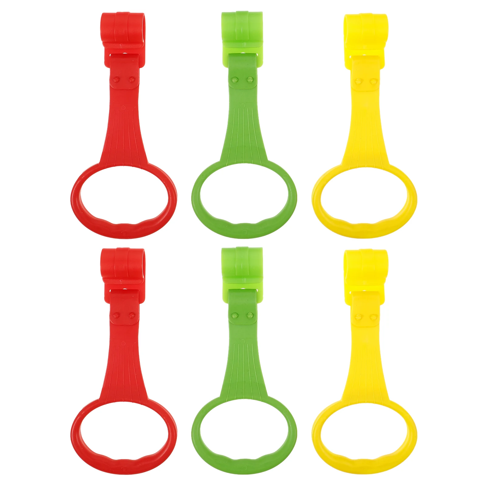 

6pcs Baby Bed Stand Up Rings Pull Up Rings Crib Hanging Toys Walking Assistant Safe Toddler Hand Grips Promote Motor Skills