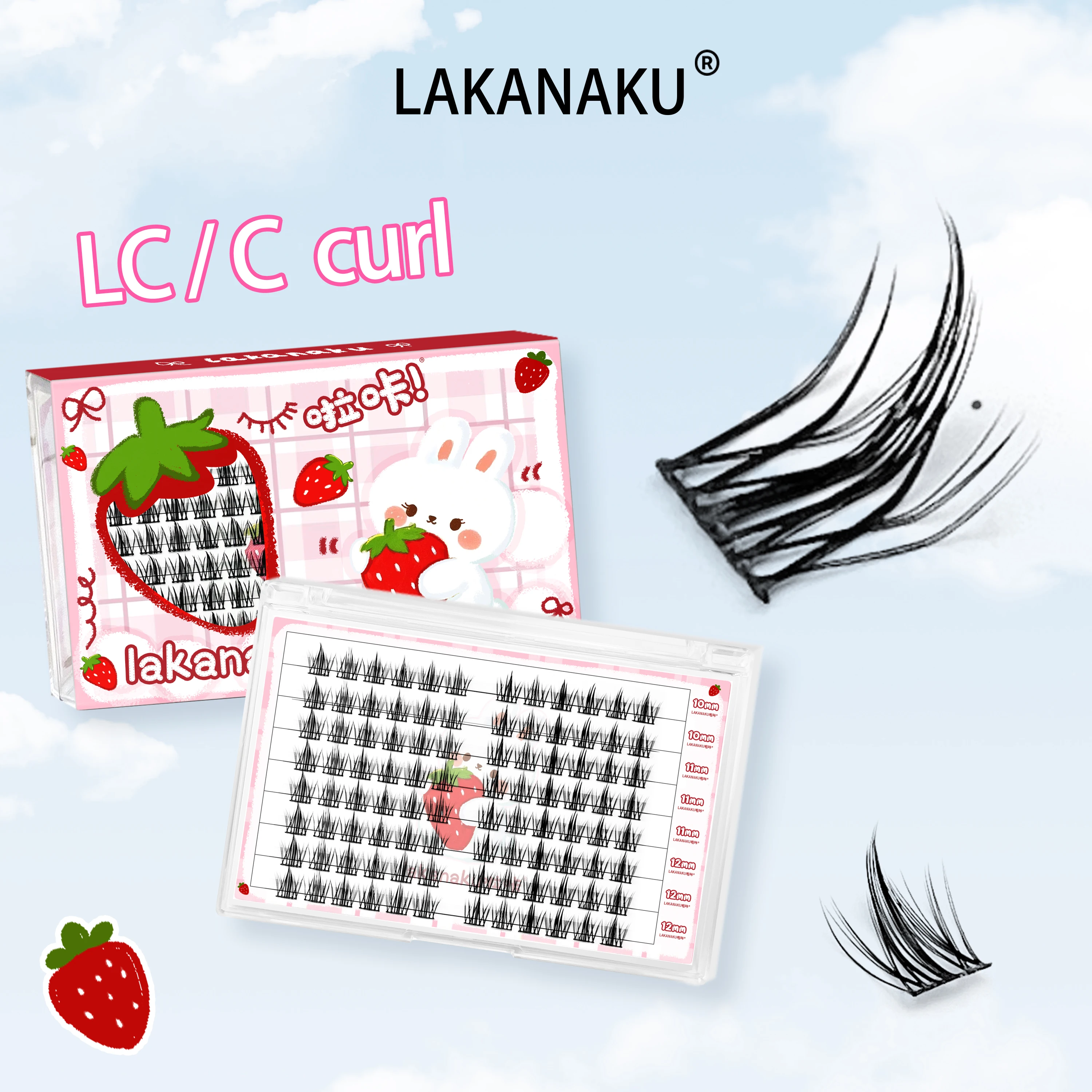 Ciglia a grappolo di animali Estensioni ciglia naturali soffici e prefabbricate