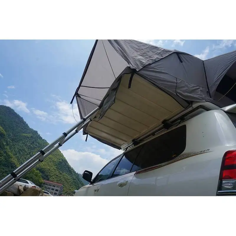 No Drilling Required Pop Up S Rooftop -4 Person Waterproof Hard Shell Triangle Roof Top Tent For Outdoor Camping