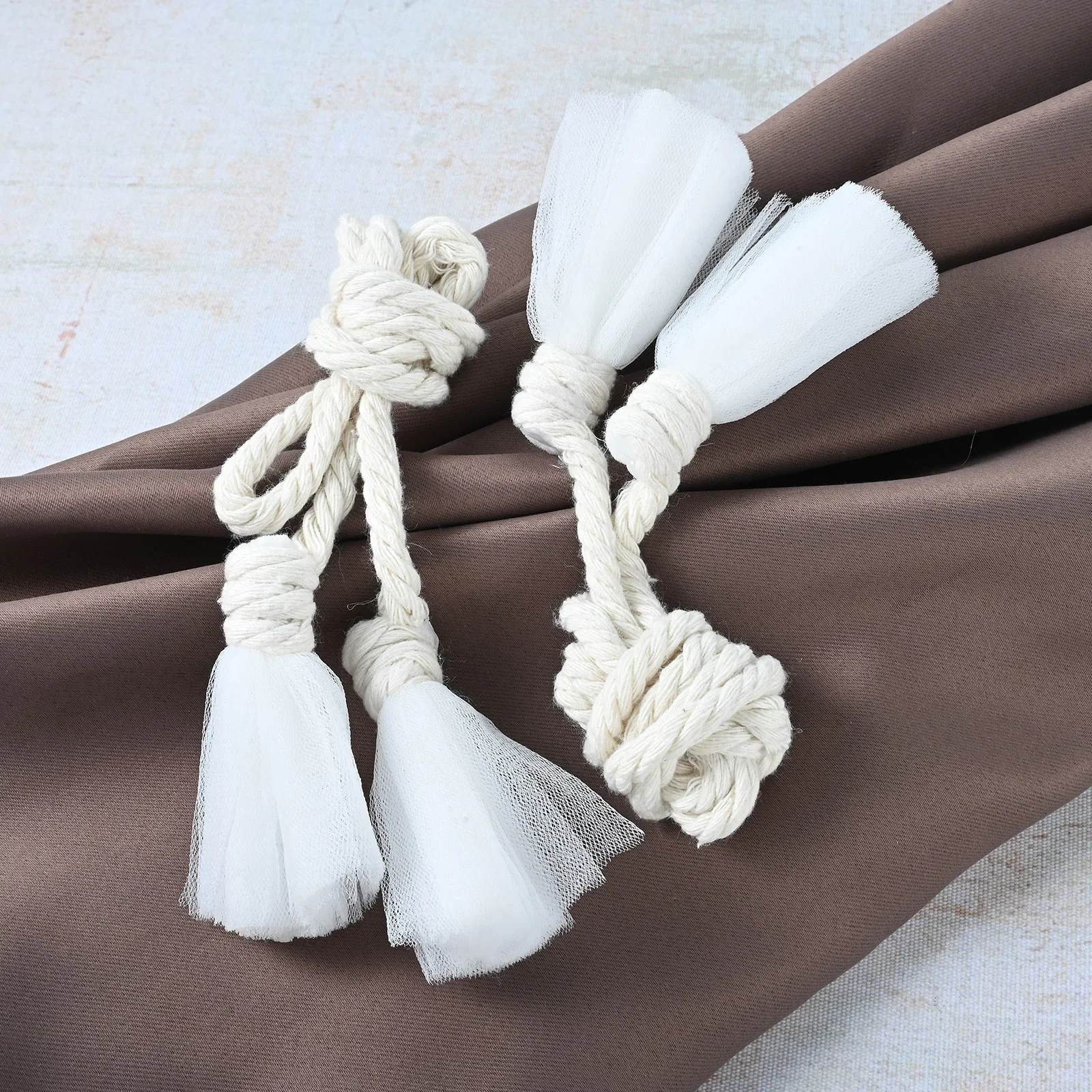 2Pcs Handmade Braided Curtain Tiebacks Curtain Tie Backs Holder Braid Belt Lashing Rope Curtains Accessories Home Decoration