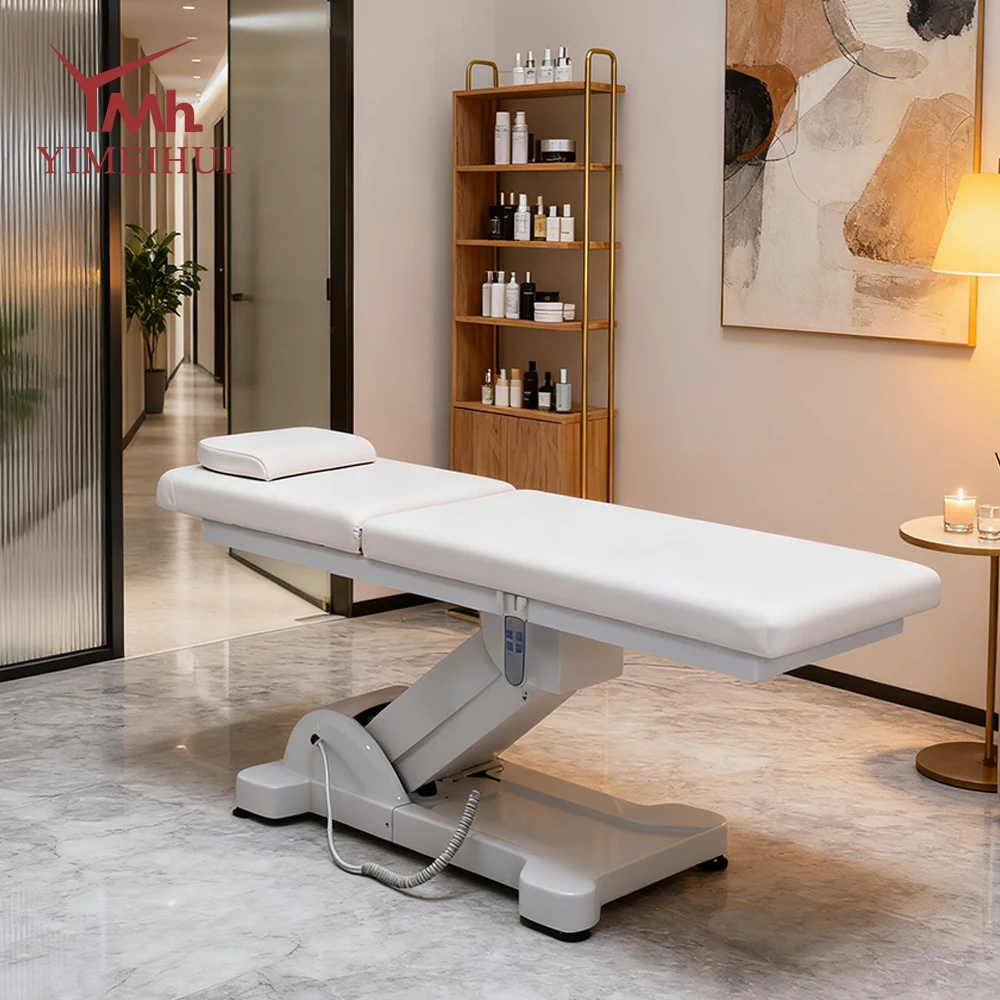 サロン家具 高さ調節可能 フェイシャルトリートメント ビューティーベッド 電動スパベッド コスメティックチェア